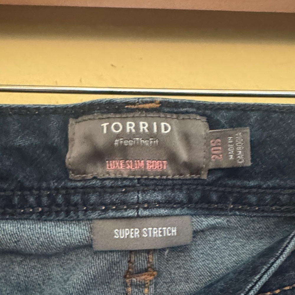 Torrid Navy Flare Jeans - Picture 2 of 5